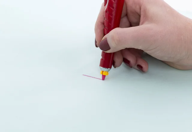 Der Kreidestift in der Anwendung