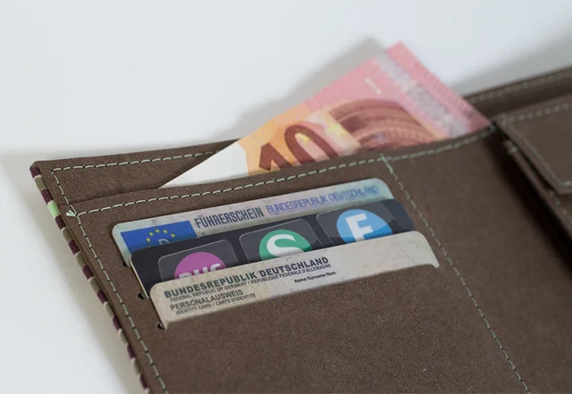 Schnittmuster Geldbeutel Snap-Pap Karteneinschub