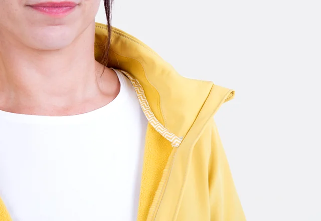 Softshell Jacke Susan mit Schrägband versäubern