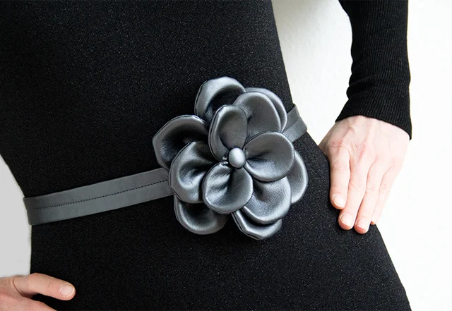 Fake Feathers Flowerbelt anthrazit