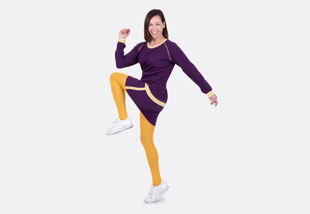 Kostenloses Schnittmuster Shirt Amy selber nähen Rock sportliches Outfit