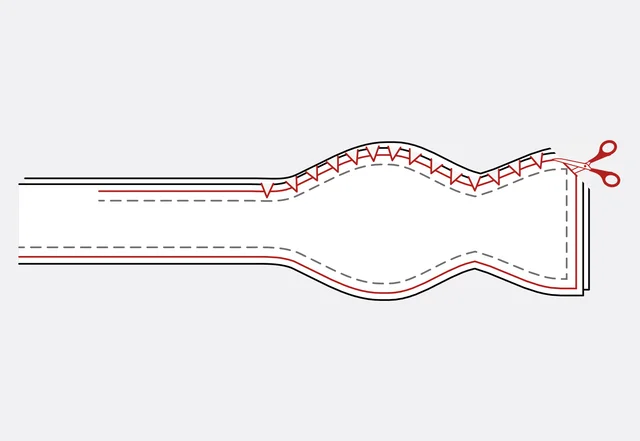 Nähanleitung Fliege nähen Nahtzugabe einschneiden