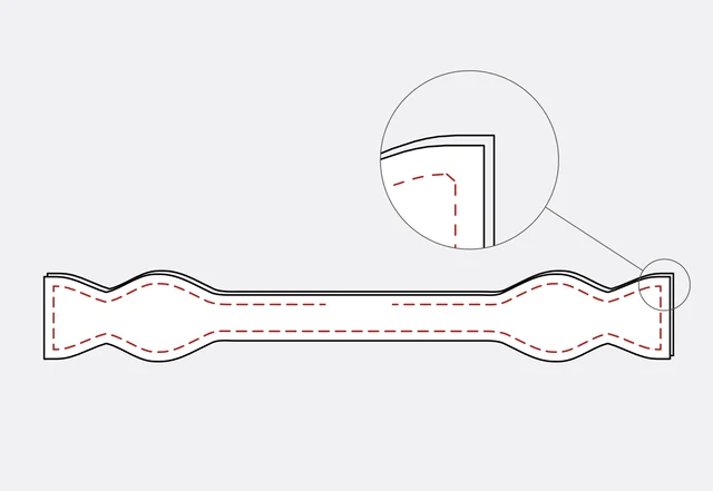 Nähanleitung Fliege nähen Schnittteile aufeinander legen