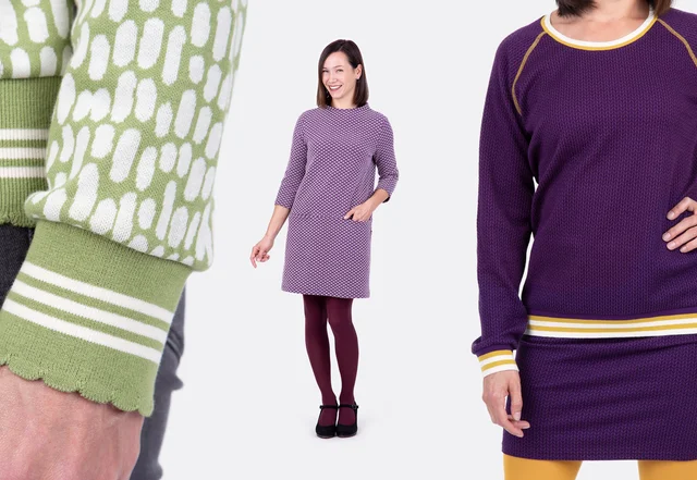 Nähen mit Jacquardstoffen und Retrobündchen Nähen mit Jacquardstoffen und Retrobündchen