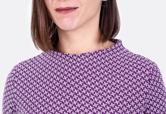 Schnittmuster A-Linienkleid hoch schließender Ausschnitt