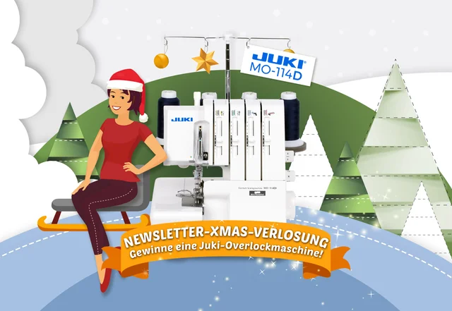 Weihnachts-Verlosung: Gewinne eine Overlockmaschine von JUKI Weihnachts-Verlosung: Gewinne eine Overlockmaschine von JUKI