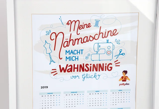 pattydoo Nähkalender 2019 Nähspruch pattydoo Nähkalender 2019 Nähspruch