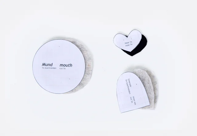 Wärmflasche Filz Zuschnitt