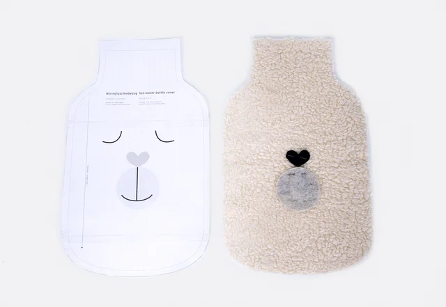 flauschige Wärmflasche kostenloses Schnittmuster Details