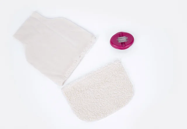 Wärmflaschenbezug Schnittmuster kostenlos Rückteil