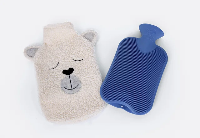 Wärmflaschenbezug selber nähen, kostenloser Schnitt, Teddy