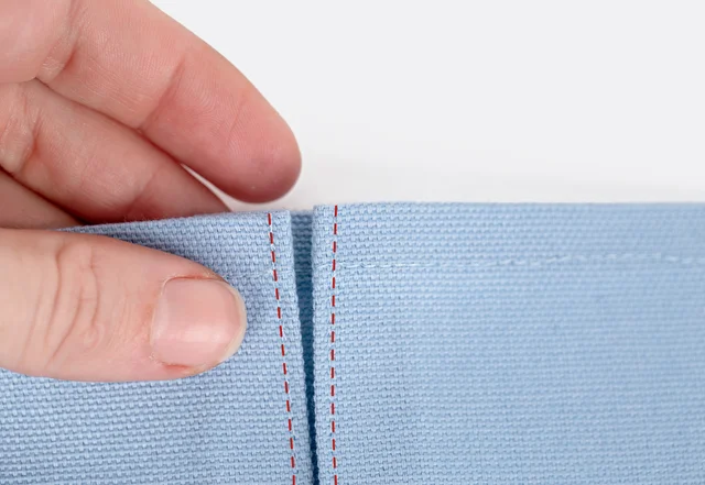 Nähmaschinenhülle Falten absteppen