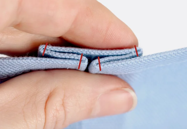 Falte absteppen Nähmaschinenhülle