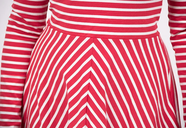free sewing tutorial striped jersey dress