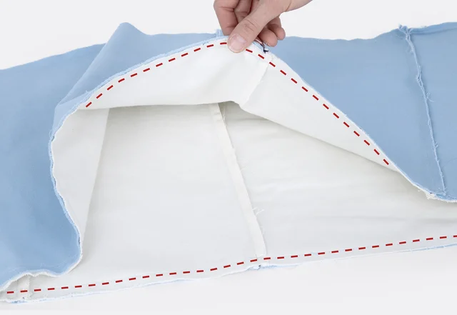 Nähanleitung Nähmaschinenhülle Schnittmuster gratis Innenansicht