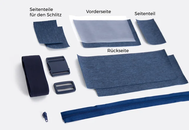 Bauchtasche Handy Materialübersicht