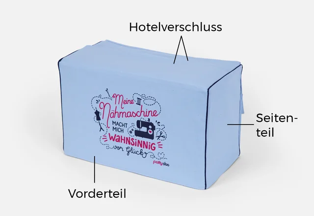 Anleitung Nähmaschinenhülle Vorderseite Plott