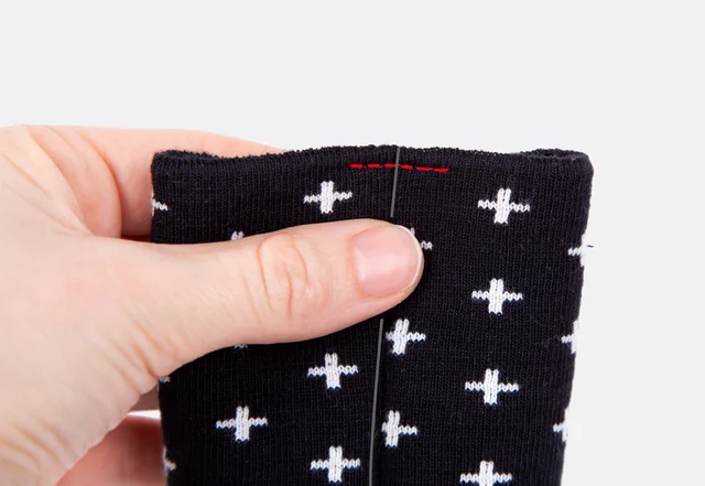 Fertigbündchen Rand absteppen