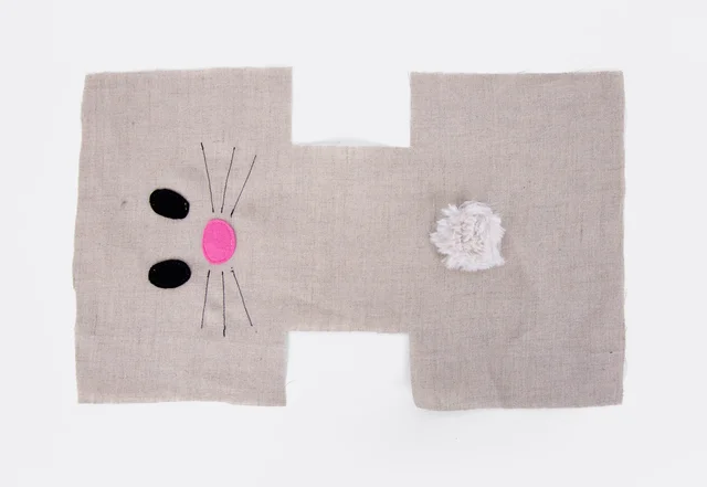 Osterhase Applikation aufbringen