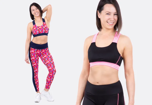 Schnittmuster Sport-Outfits DIY selber nähen Sport-BH & Sport-Leggings