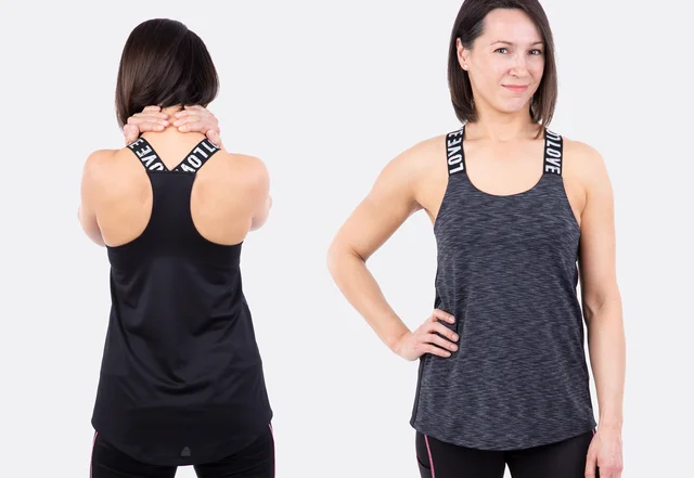 Schnittmuster Tanktop Gummibandträger selber nähen Sport-Outfit
