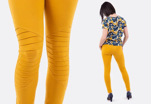 Leggings Schnittmuster Biker-Stil Stretch-Jeans Leggings Schnittmuster Biker-Stil Stretch-Jeans