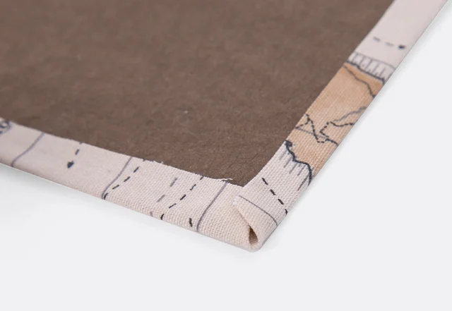 Reise-Etui mit Stoff einfassen: Ecke schön umklappen