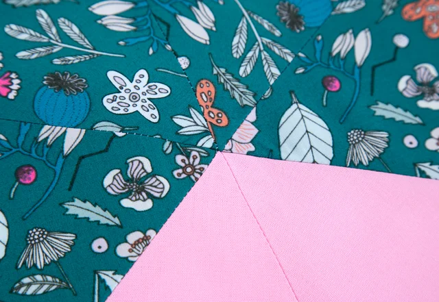 Blumenuntersetzer Freebie, Detail Nähte