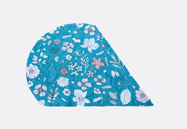 Blumenuntersetzer nähen - Schnittteile aufeinander nähen