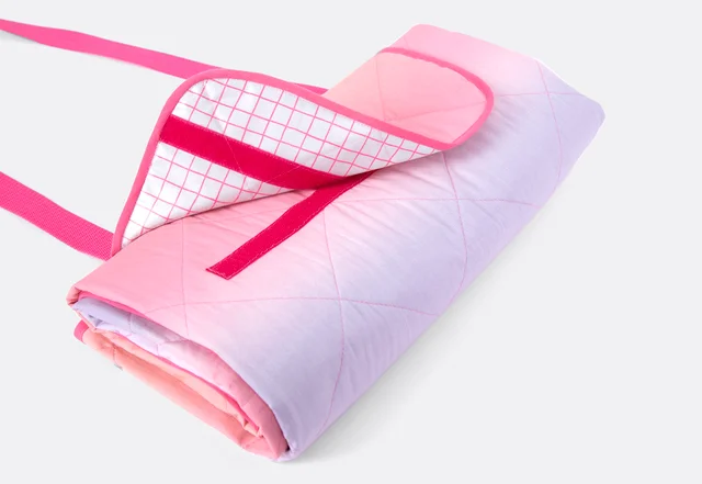 Picknickdecke selber nähen mit Klettverschluss