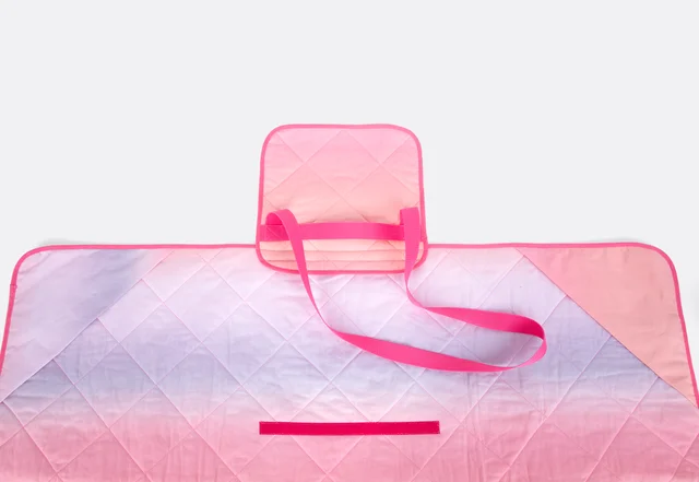 Picknickdecke nähen Klett aufnähen