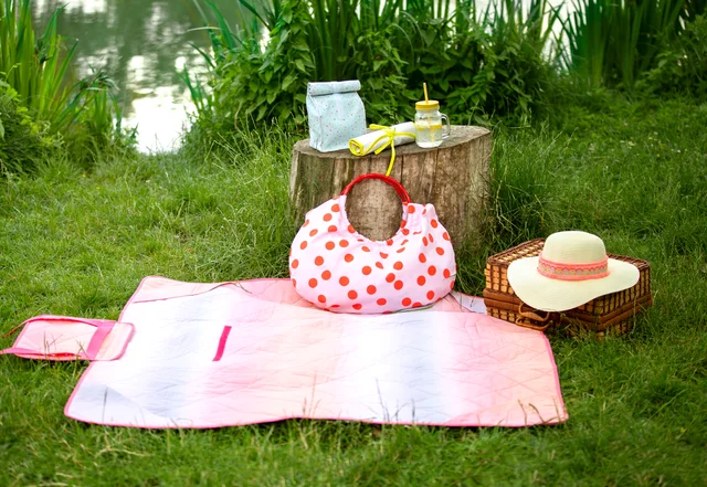 Picknickdecke kostenloses Schnittmuster Vorlage Picknickdecke kostenloses Schnittmuster Vorlage