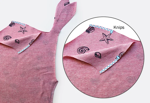 Nähanleitung Knotenärmel Seitennaht schließen Schulterkanten versäubern