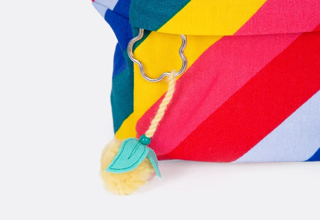 Pompom Nähideen Schlüsselanhänger Zitrone