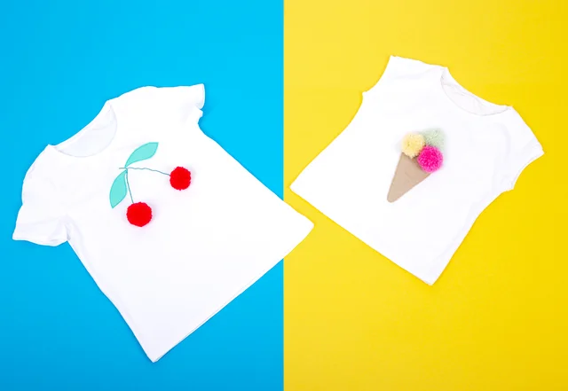 einfache und schnelle Nähideen Pompom-Shirts 