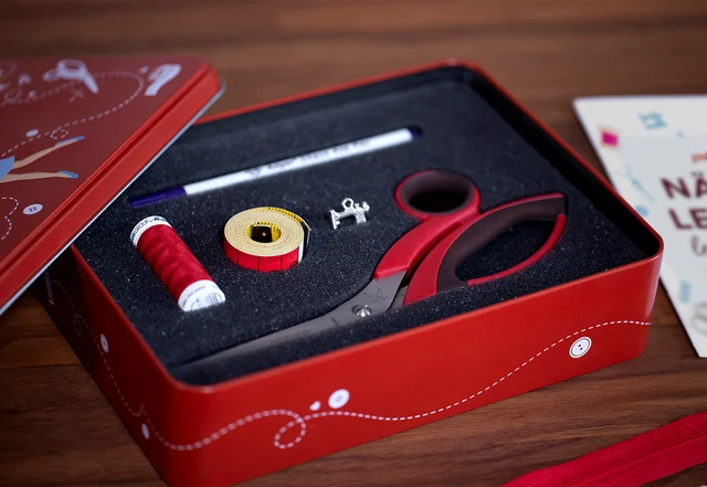 pattydoo Nähbox Schere Garn Handmaß für Nähanfänger