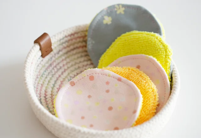 Abschminkpads selbernähen nachhaltig Anleitung Rope Bowl