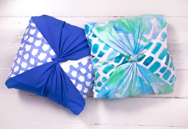 Furoshiki Kissen Verpacken Stoff Knoten