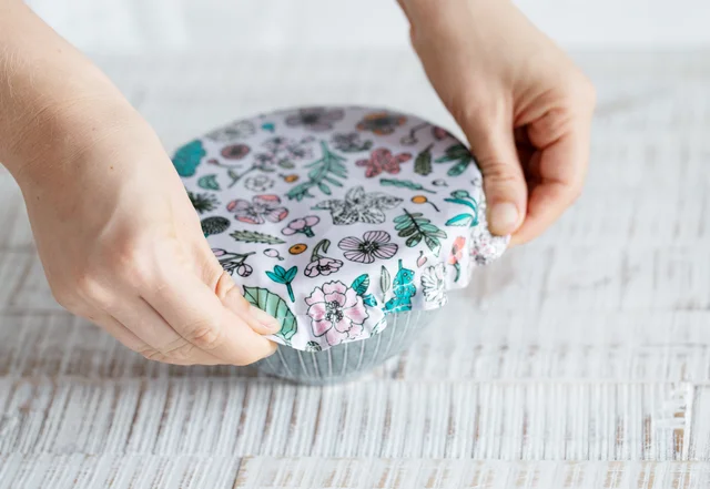 Schüsselabdeckung flexibel DIY Anleitung selbermachen