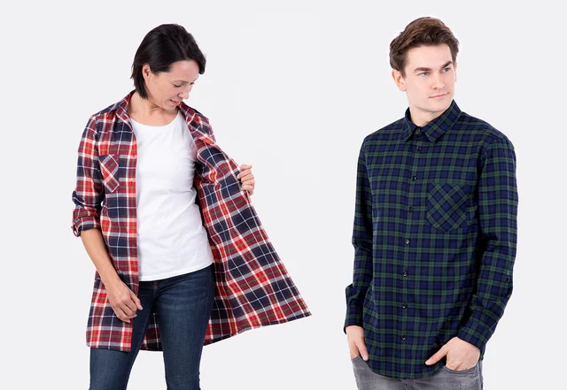 Karohemd Schnittmuster Damen Herren Schnittmuster selbernähen