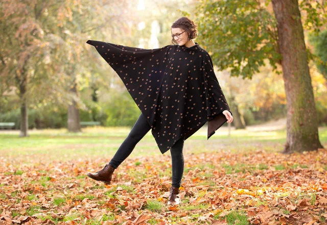 Poncho selber naehen, Nähanleitung, einfaches Nähtutorial