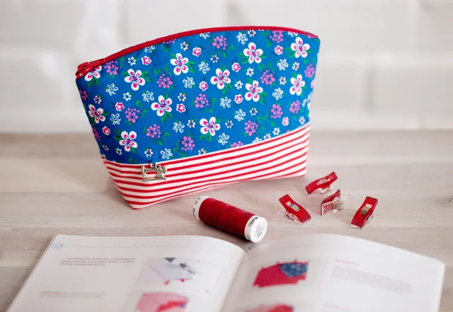 Nähbox Anleitung Kosmetikatsche Stoffklammern