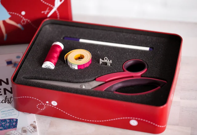 pattydoo Nähbox Inhalt Schere Maßband Markierstift