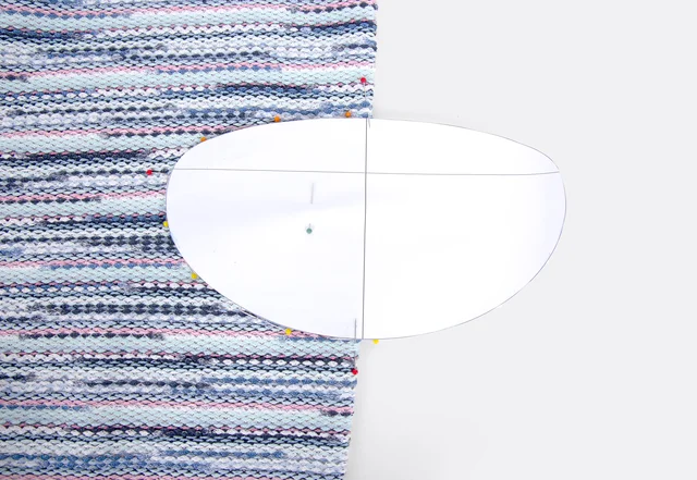 Poncho selber nähen - Ausschnitt festlegen