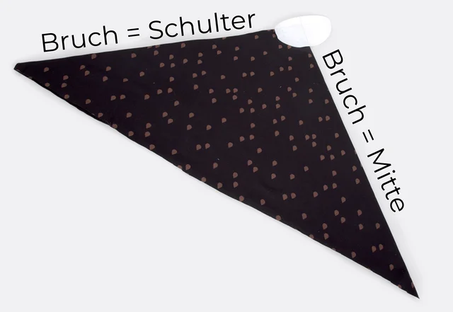 Poncho Form zuschneiden - selber nähen 