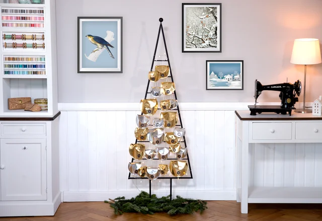 Adventskalender DIY selbernähen Weihnachtsbaum metall freebie Adventskalender DIY selbernähen Weihnachtsbaum metall freebie