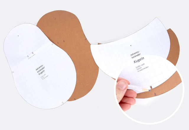 Adventskalender selber nähen - Zuschnitt und Markierungen setzen