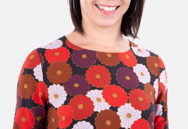 Kleid Bluse Schnittmuster Viskose nähen Ausschnitt