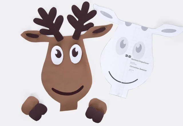 Rentier Applikation Vorlage gratis Jersey