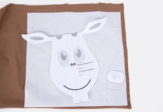 Vorlage Rentier Applikation nähen abzeichnen